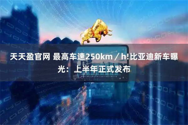 天天盈官网 最高车速250km/h!比亚迪新车曝光:上半年正式发布