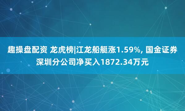 趣操盘配资 龙虎榜|江龙船艇涨1.59%, 国金证券深圳分公司净买入1872.34万元